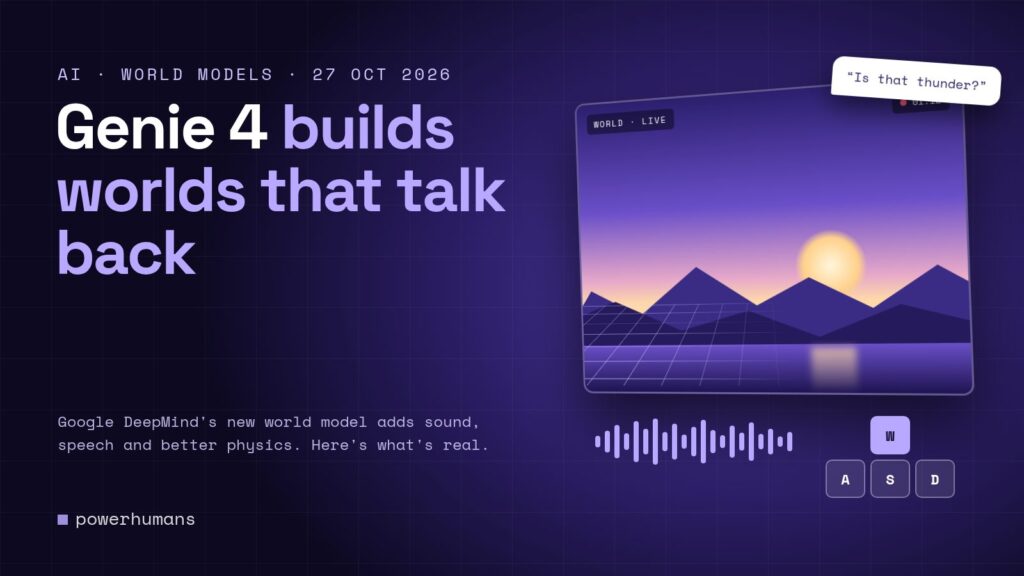 Google’s Genie 4 Is Here: DeepMind’s World Model Now Talks Back